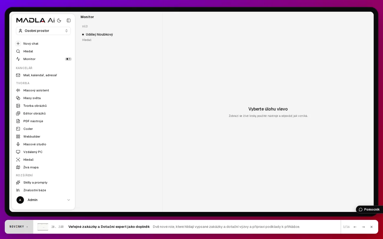 Monitor — co běží na pozadí