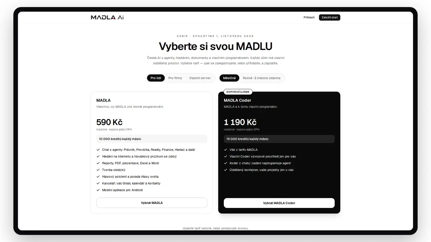 MADLA se otevře veřejnosti 1. listopadu 2026